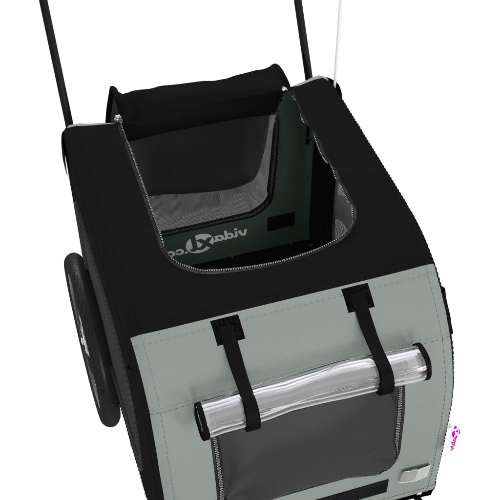 Hondenfietstrailer oxford stof en ijzer zwart en grijs is nu te koop bij PeponiXL, paradijselijk wonen!