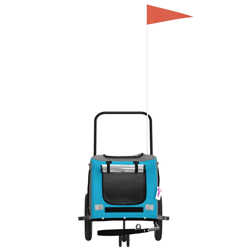 Hondenfietstrailer oxford stof en ijzer blauw en zwart is nu te koop bij PeponiXL, paradijselijk wonen!