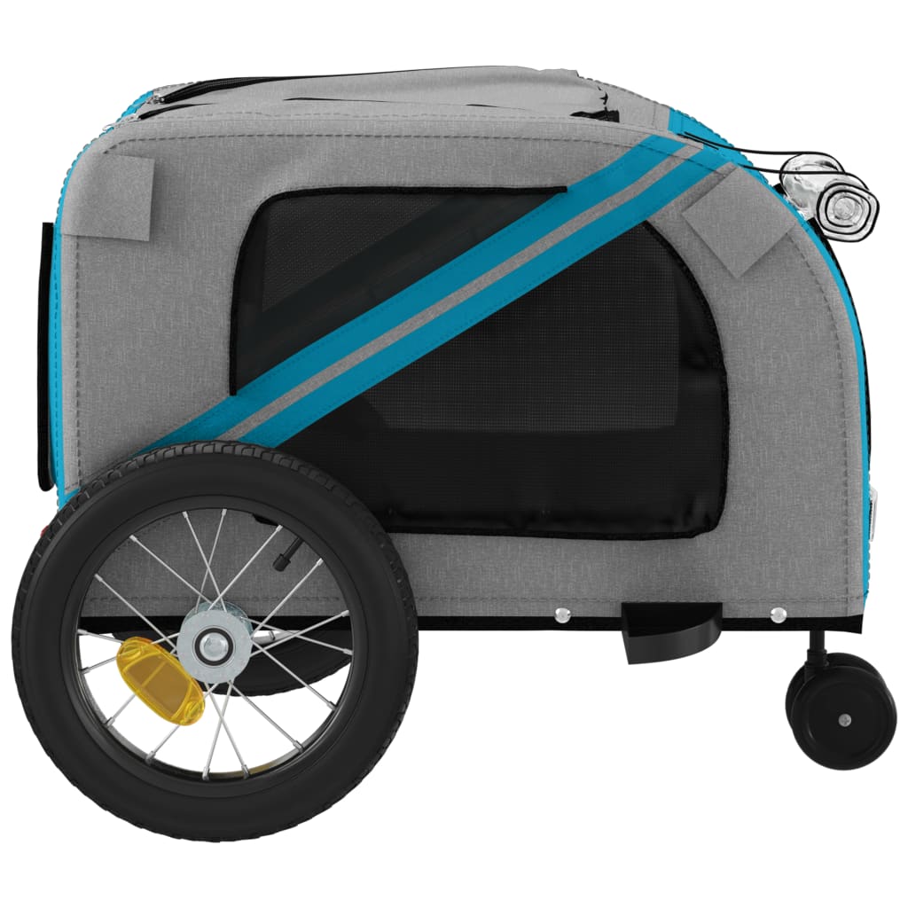 Hondenfietstrailer oxford stof en ijzer blauw en zwart is nu te koop bij PeponiXL, paradijselijk wonen!