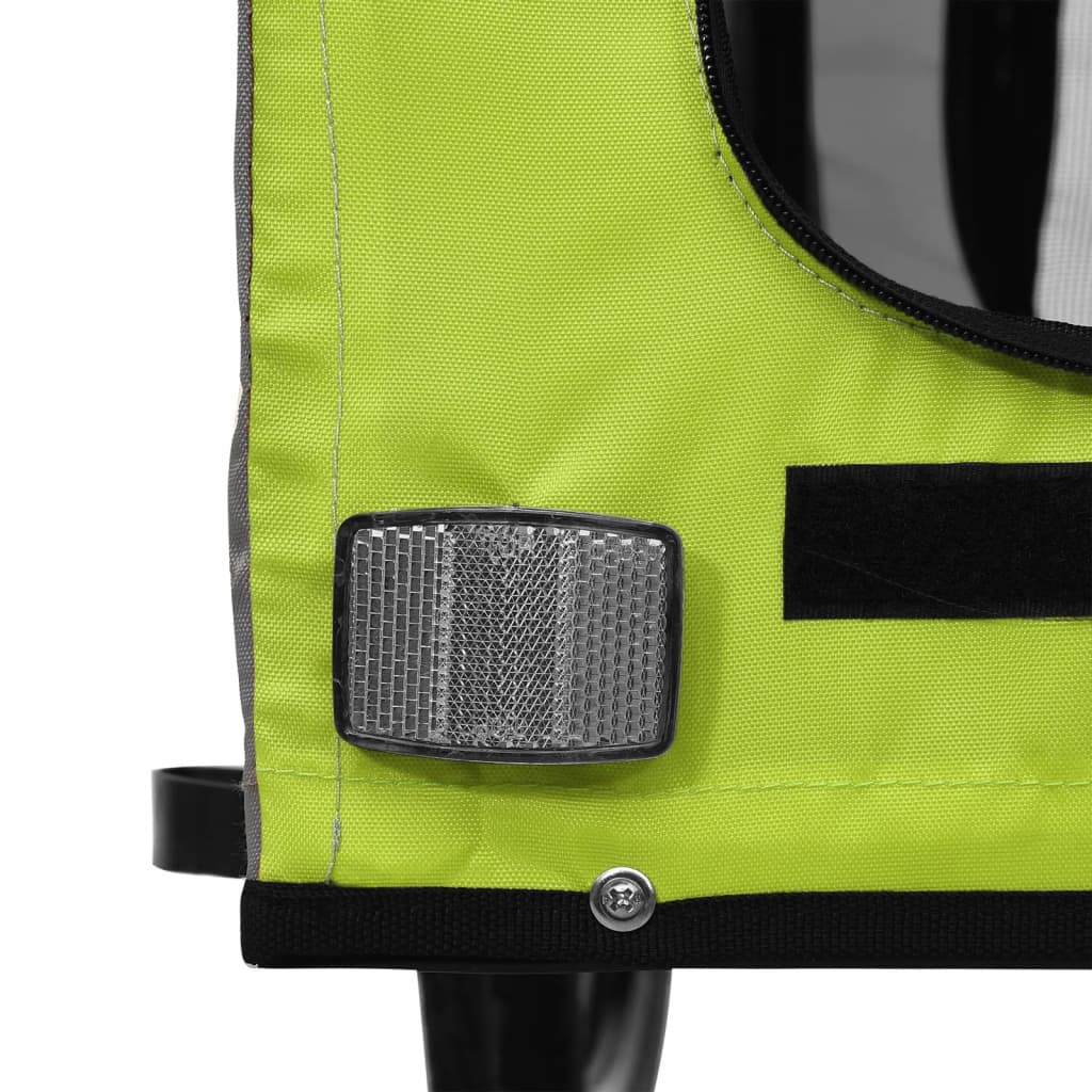 Hondenfietstrailer oxford stof en ijzer groen en grijs is nu te koop bij PeponiXL, paradijselijk wonen!