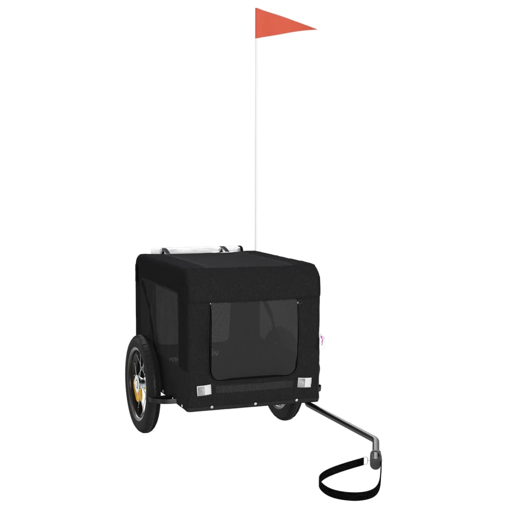 Hondenfietstrailer oxford stof en ijzer zwart is nu te koop bij PeponiXL, paradijselijk wonen!