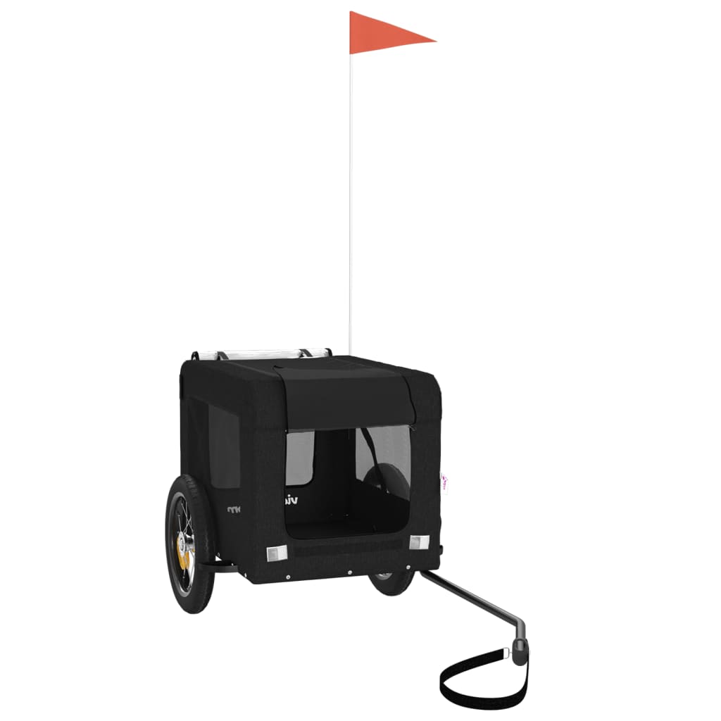 Hondenfietstrailer oxford stof en ijzer zwart is nu te koop bij PeponiXL, paradijselijk wonen!