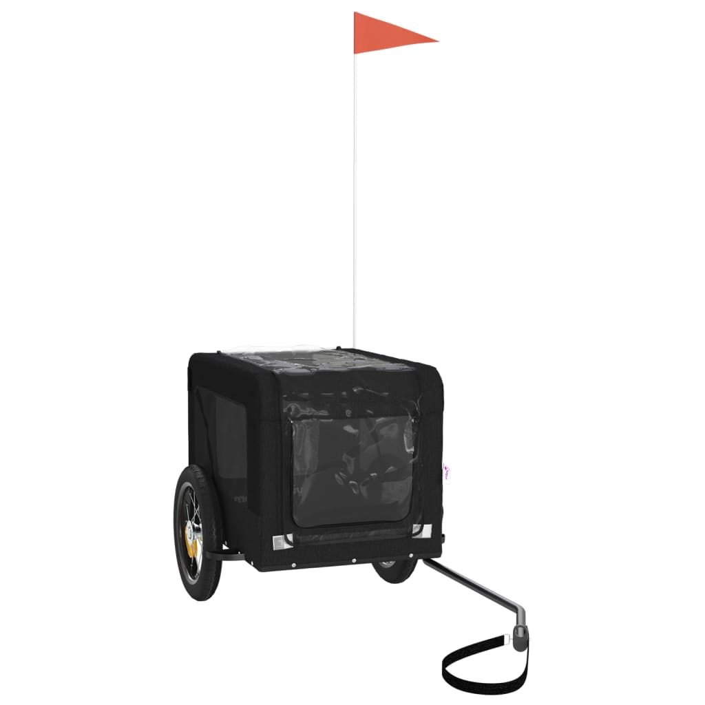 Hondenfietstrailer oxford stof en ijzer zwart is nu te koop bij PeponiXL, paradijselijk wonen!