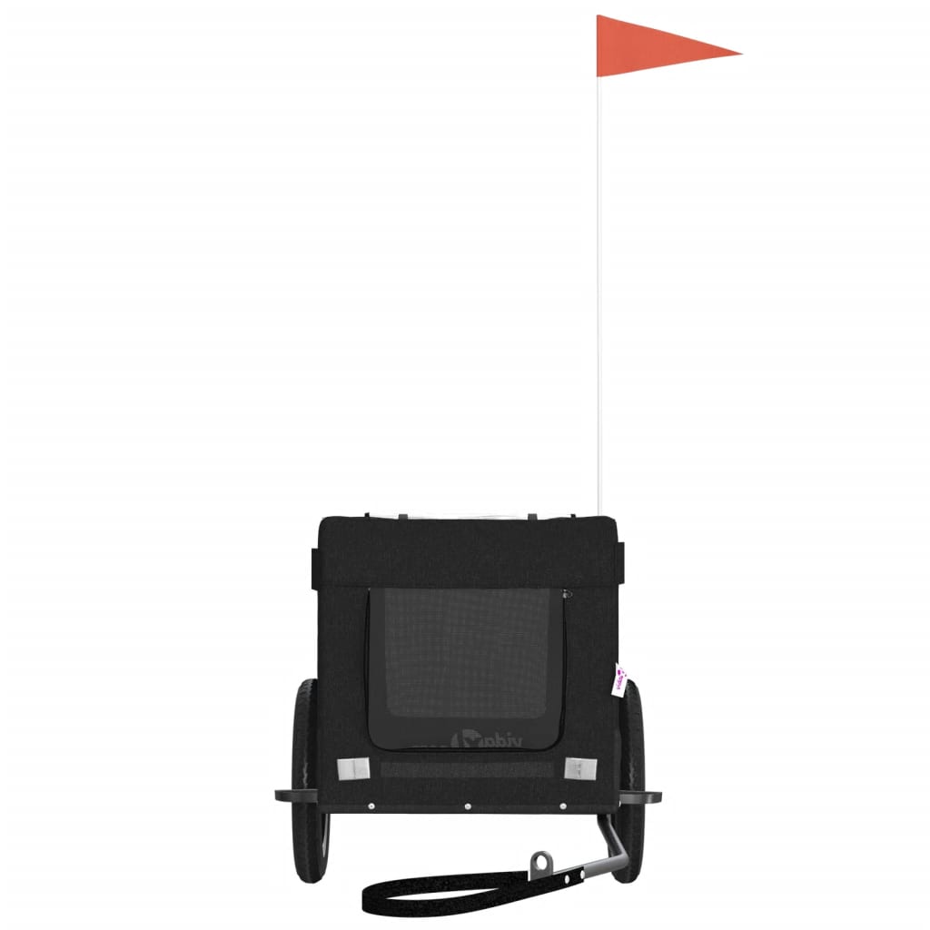 Hondenfietstrailer oxford stof en ijzer zwart is nu te koop bij PeponiXL, paradijselijk wonen!