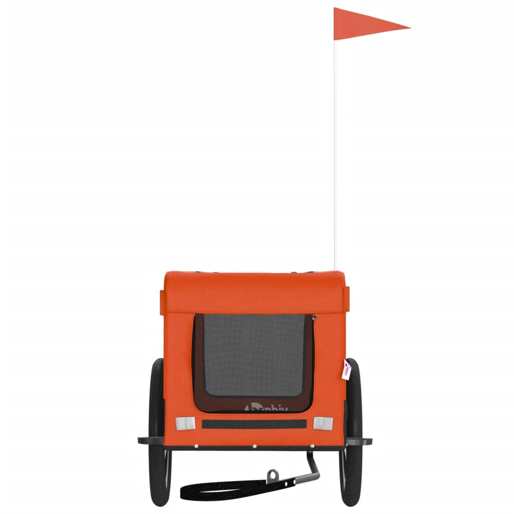 Hondenfietstrailer oxford stof en ijzer oranje en zwart is nu te koop bij PeponiXL, paradijselijk wonen!