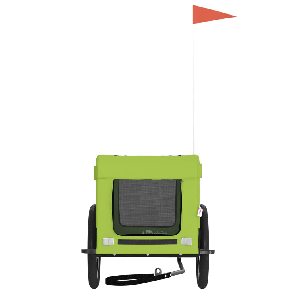 Hondenfietstrailer oxford stof en ijzer groen en zwart is nu te koop bij PeponiXL, paradijselijk wonen!