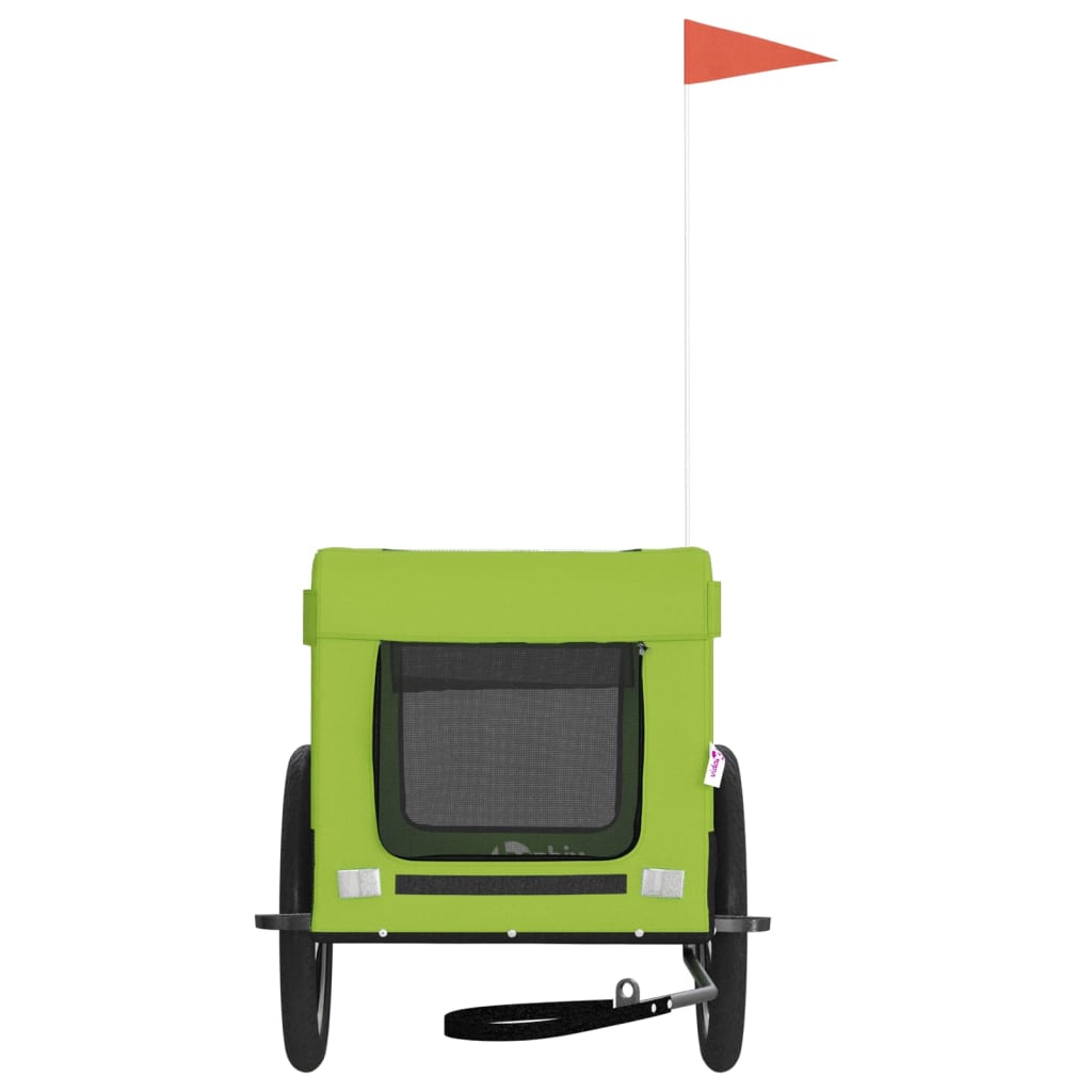 Hondenfietstrailer oxford stof en ijzer groen en zwart is nu te koop bij PeponiXL, paradijselijk wonen!