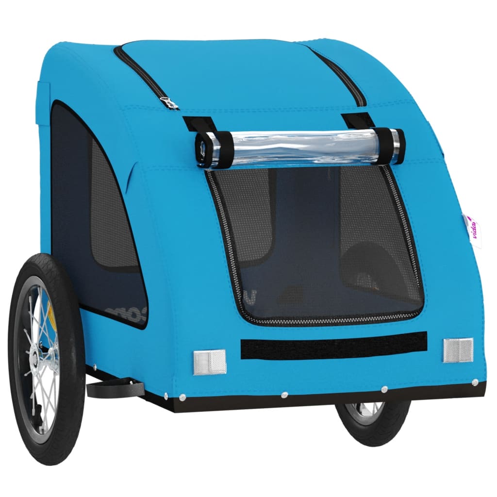 Hondenfietstrailer oxford stof en ijzer blauw is nu te koop bij PeponiXL, paradijselijk wonen!