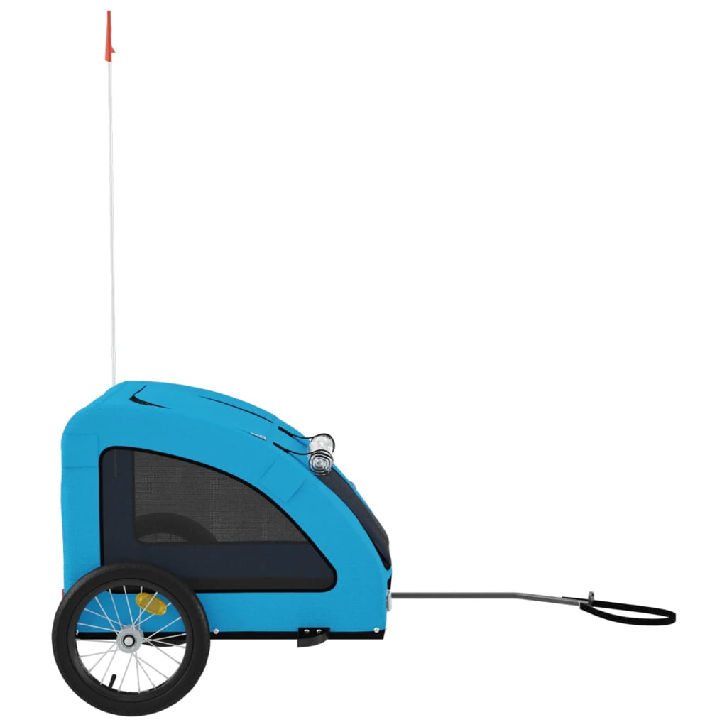 Hondenfietstrailer oxford stof en ijzer blauw is nu te koop bij PeponiXL, paradijselijk wonen!