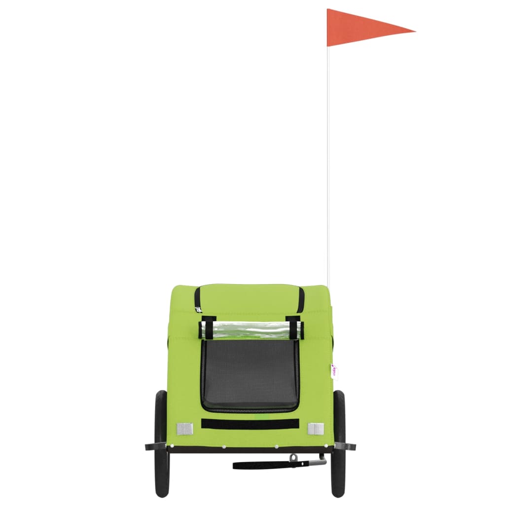 Hondenfietstrailer oxford stof en ijzer groen is nu te koop bij PeponiXL, paradijselijk wonen!