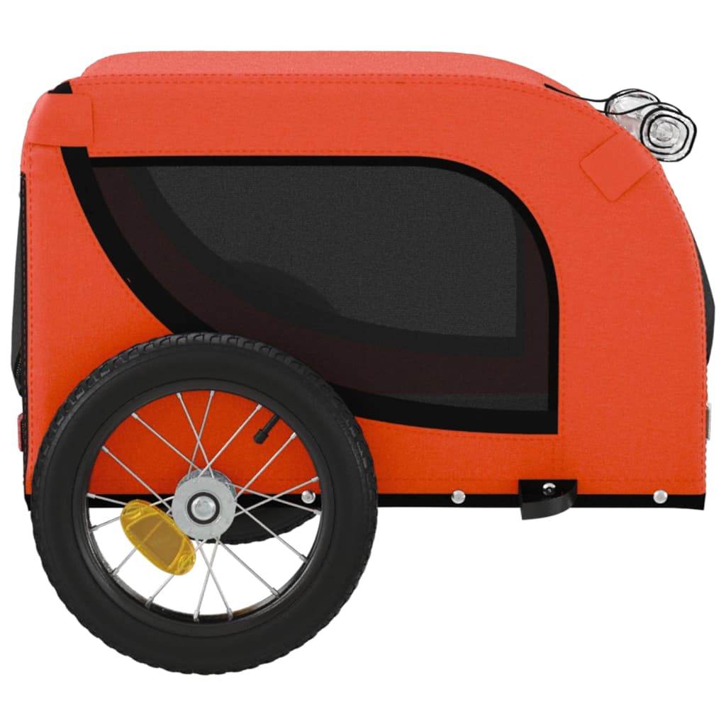 Hondenfietstrailer oxford stof en ijzer oranje en zwart is nu te koop bij PeponiXL, paradijselijk wonen!