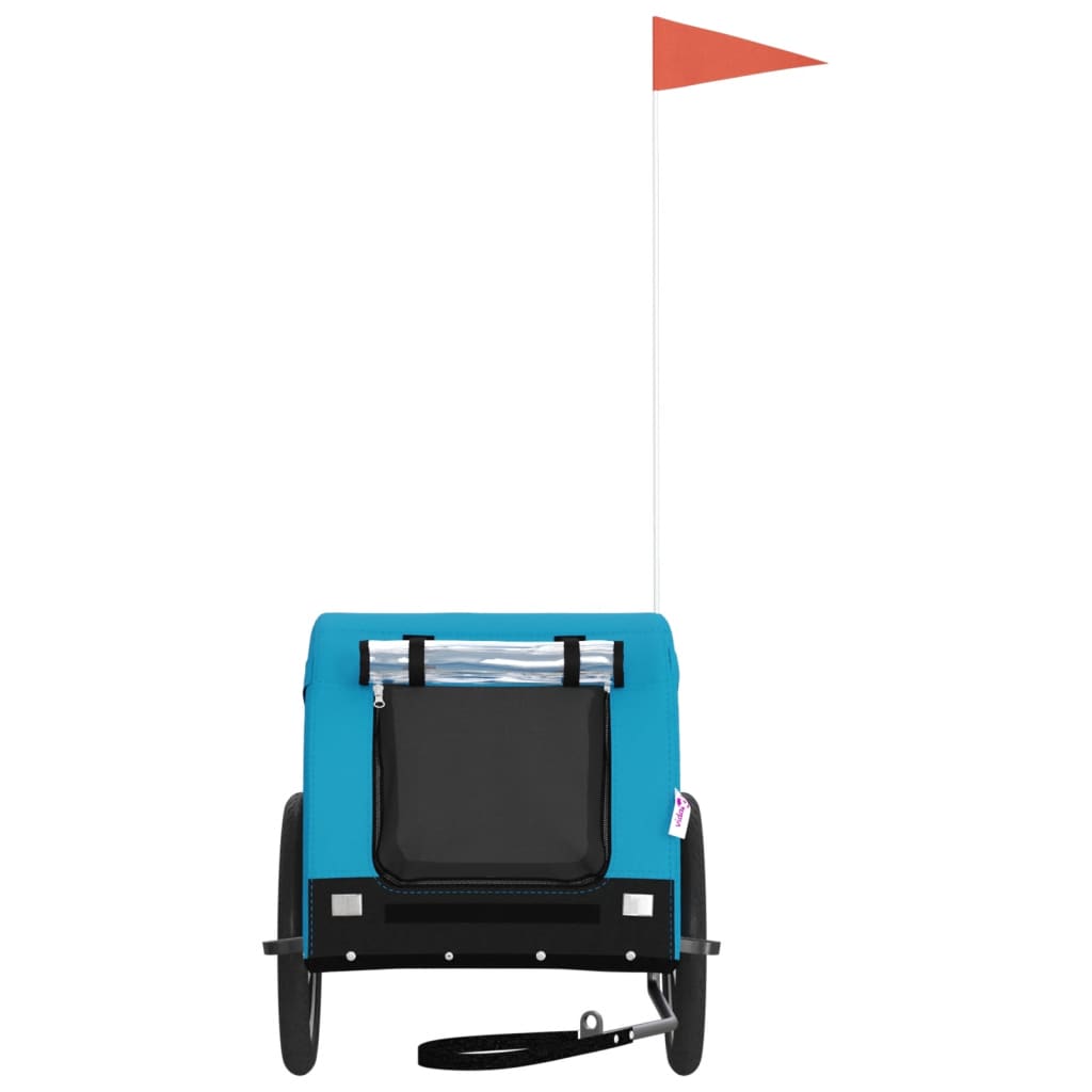 Hondenfietstrailer oxford stof en ijzer blauw en zwart is nu te koop bij PeponiXL, paradijselijk wonen!