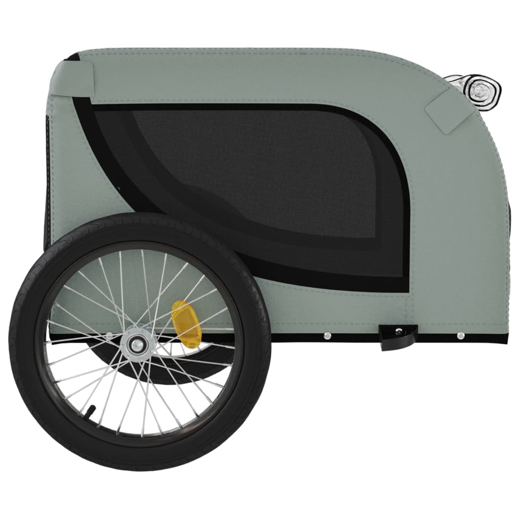 Hondenfietstrailer oxford stof en ijzer grijs en zwart is nu te koop bij PeponiXL, paradijselijk wonen!