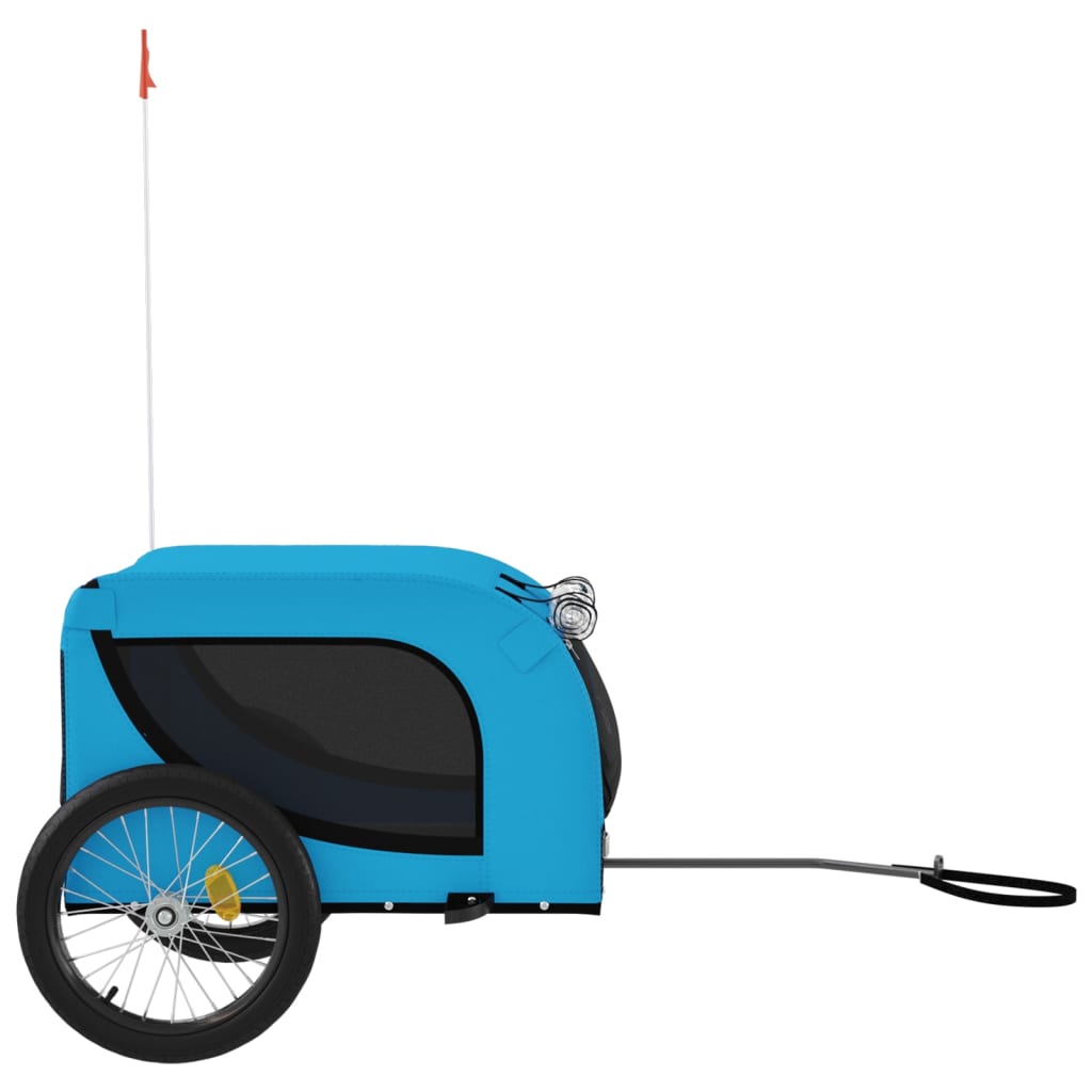 Hondenfietstrailer oxford stof en ijzer blauw en zwart is nu te koop bij PeponiXL, paradijselijk wonen!