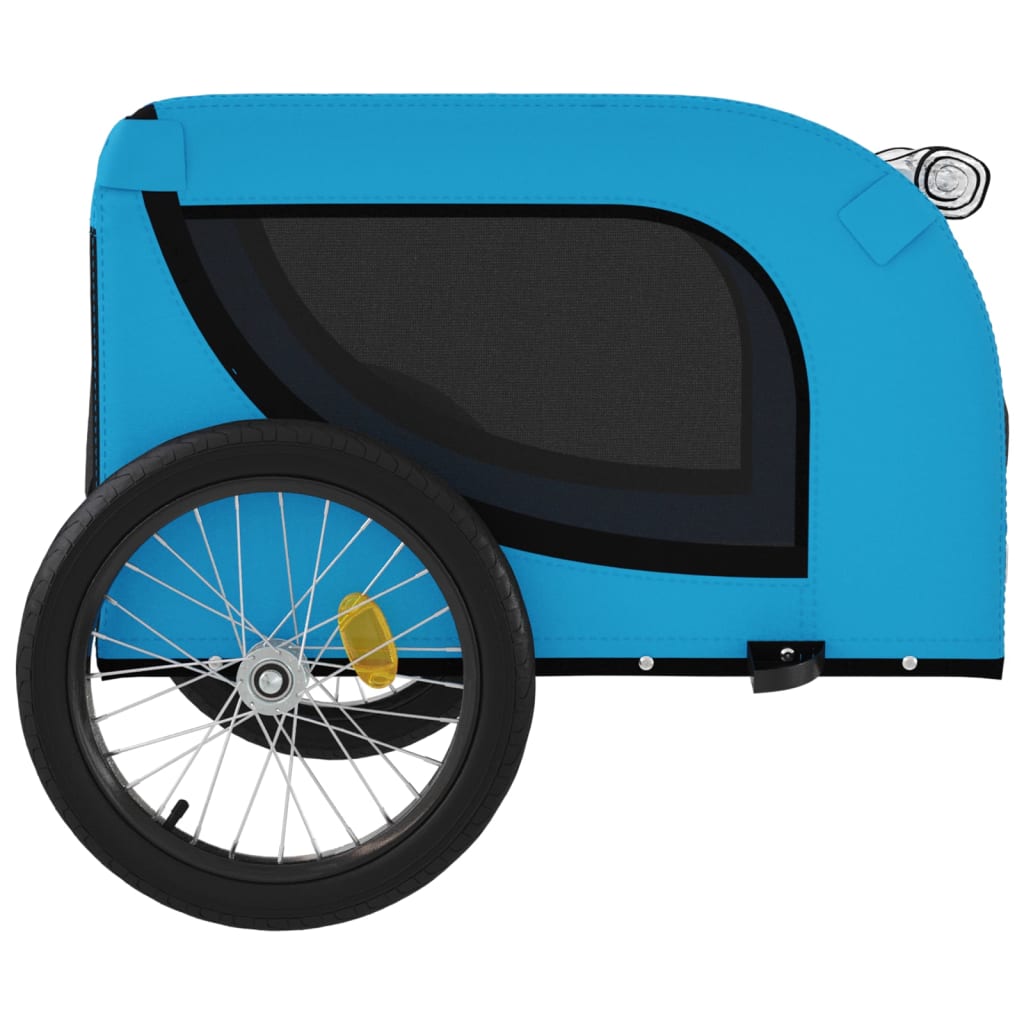 Hondenfietstrailer oxford stof en ijzer blauw en zwart is nu te koop bij PeponiXL, paradijselijk wonen!