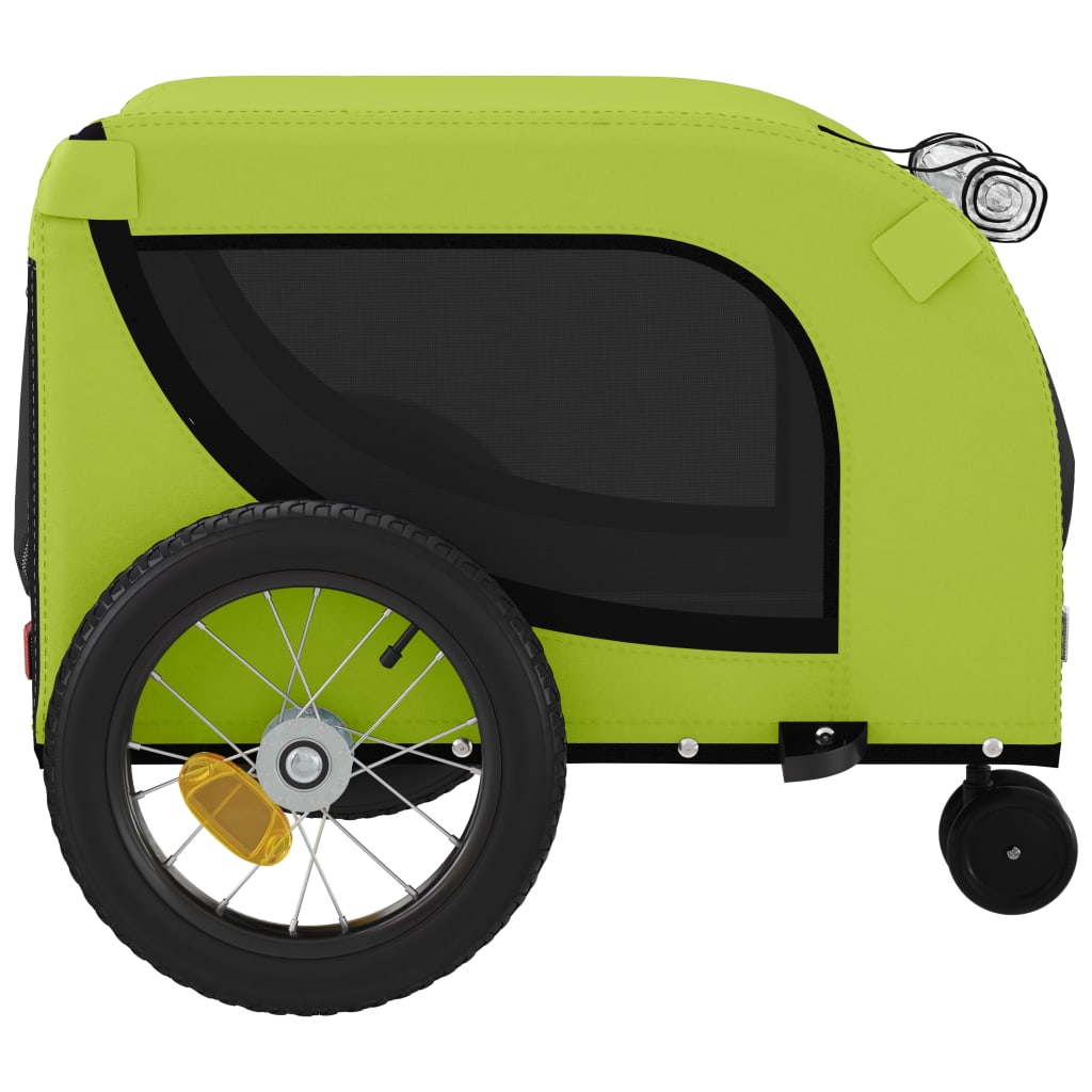 Hondenfietstrailer oxford stof en ijzer groen en zwart is nu te koop bij PeponiXL, paradijselijk wonen!