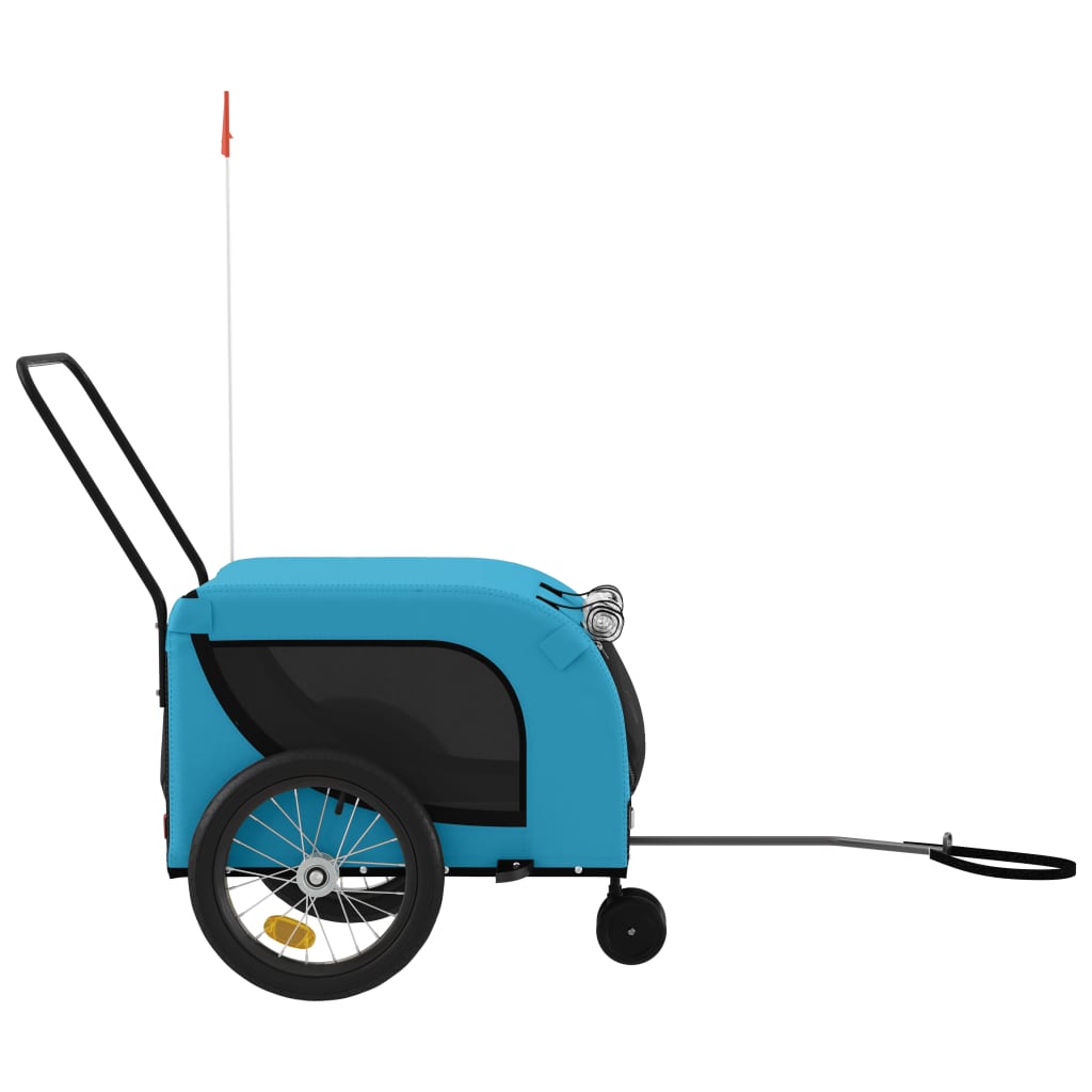 Hondenfietstrailer oxford stof en ijzer blauw en zwart is nu te koop bij PeponiXL, paradijselijk wonen!