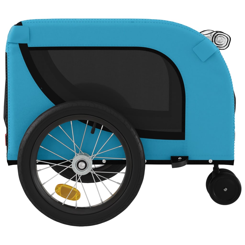 Hondenfietstrailer oxford stof en ijzer blauw en zwart is nu te koop bij PeponiXL, paradijselijk wonen!