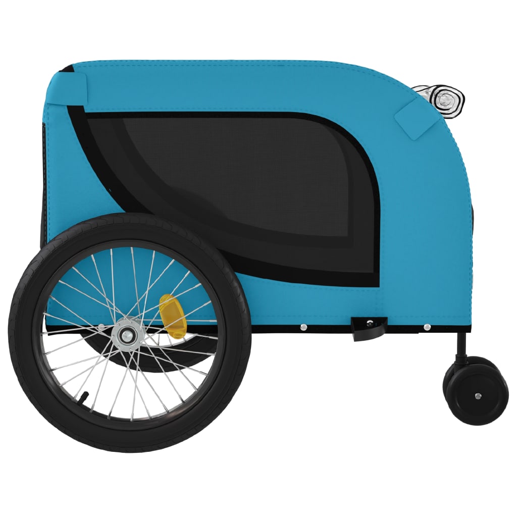Hondenfietstrailer oxford stof en ijzer blauw en zwart is nu te koop bij PeponiXL, paradijselijk wonen!