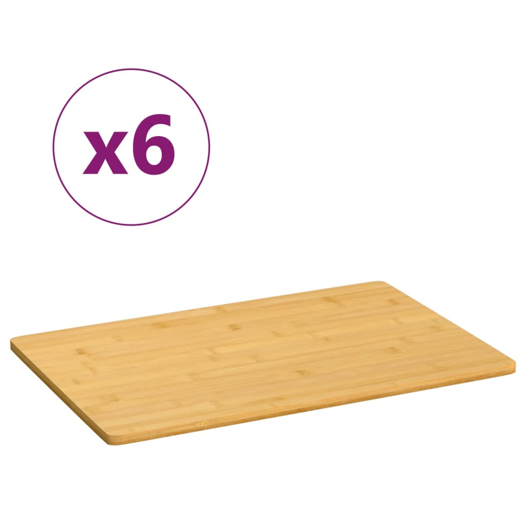 Ontbijtborden 6 st 35x23x0,8 cm bamboe is nu te koop bij PeponiXL, paradijselijk wonen!