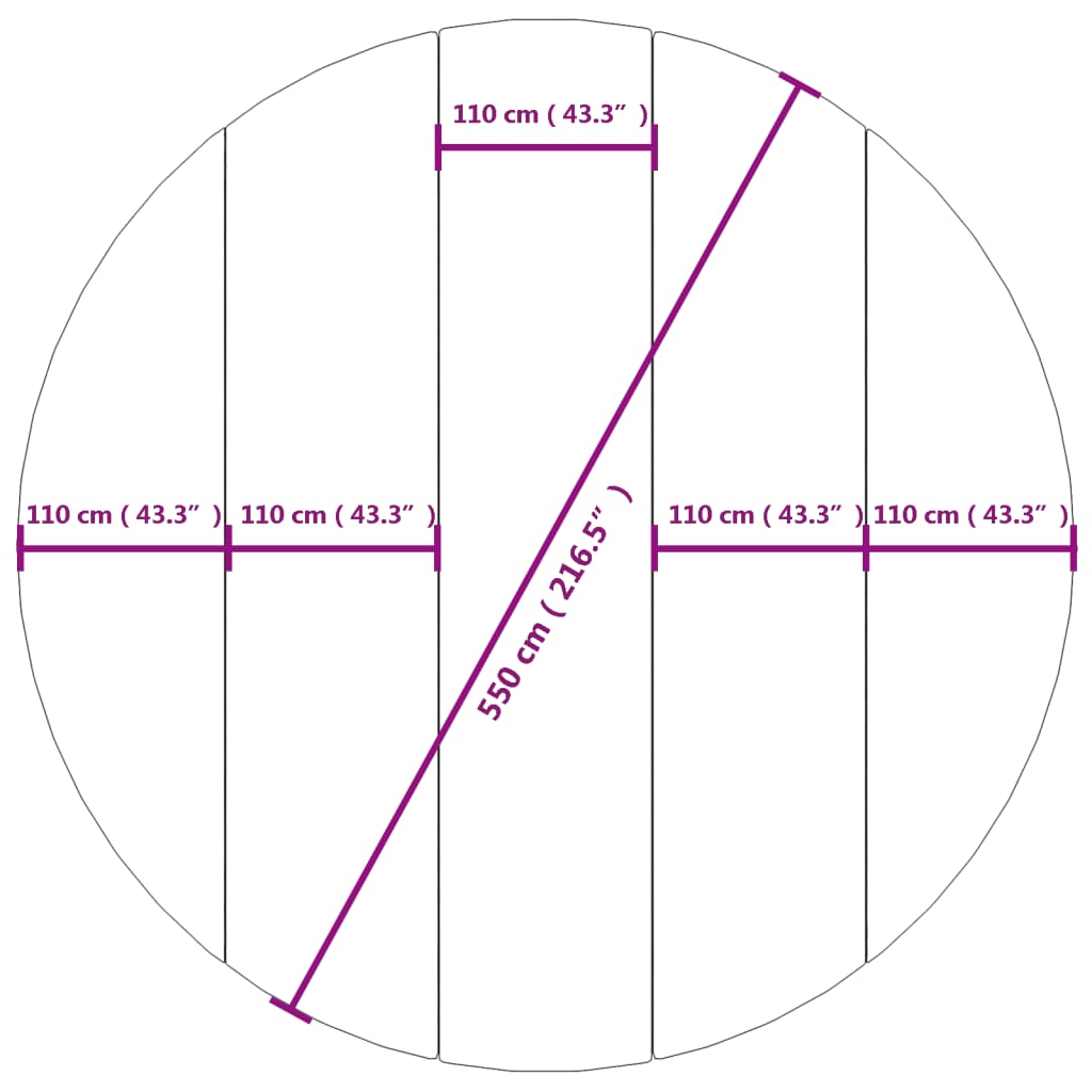 Zwembadgrondzeil Ø550 cm polyester geotextiel lichtgrijs is nu te koop bij PeponiXL, paradijselijk wonen!