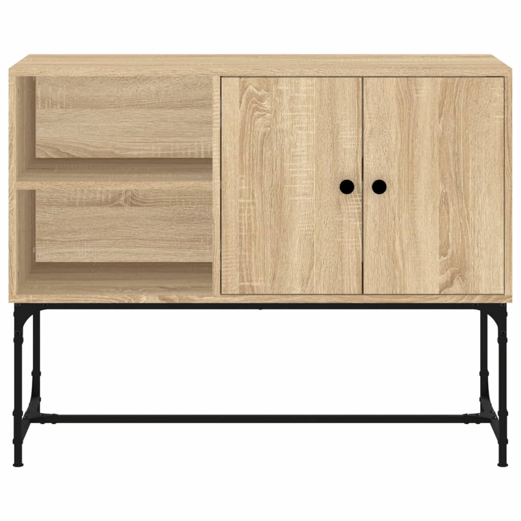 Dressoir 100x40x79,5 cm bewerkt hout sonoma eikenkleurig is nu te koop bij PeponiXL, paradijselijk wonen!