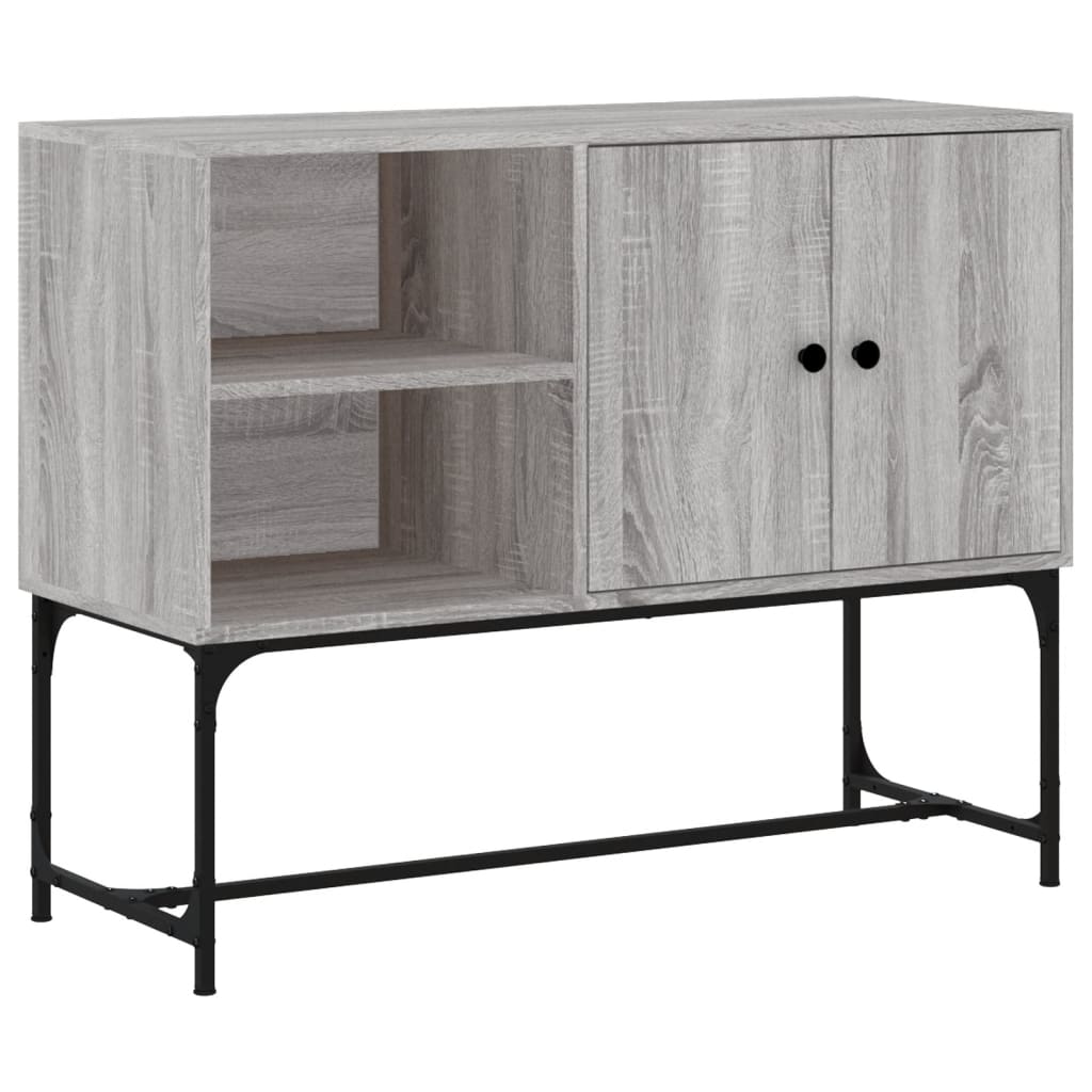 Dressoir 100x40x79,5 cm bewerkt hout grijs sonoma eikenkleurig is nu te koop bij PeponiXL, paradijselijk wonen!