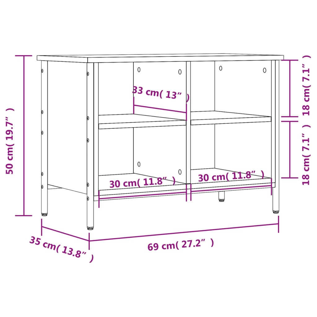 Schoenenkast 69x35x50 cm bewerkt hout zwart is nu te koop bij PeponiXL, paradijselijk wonen!