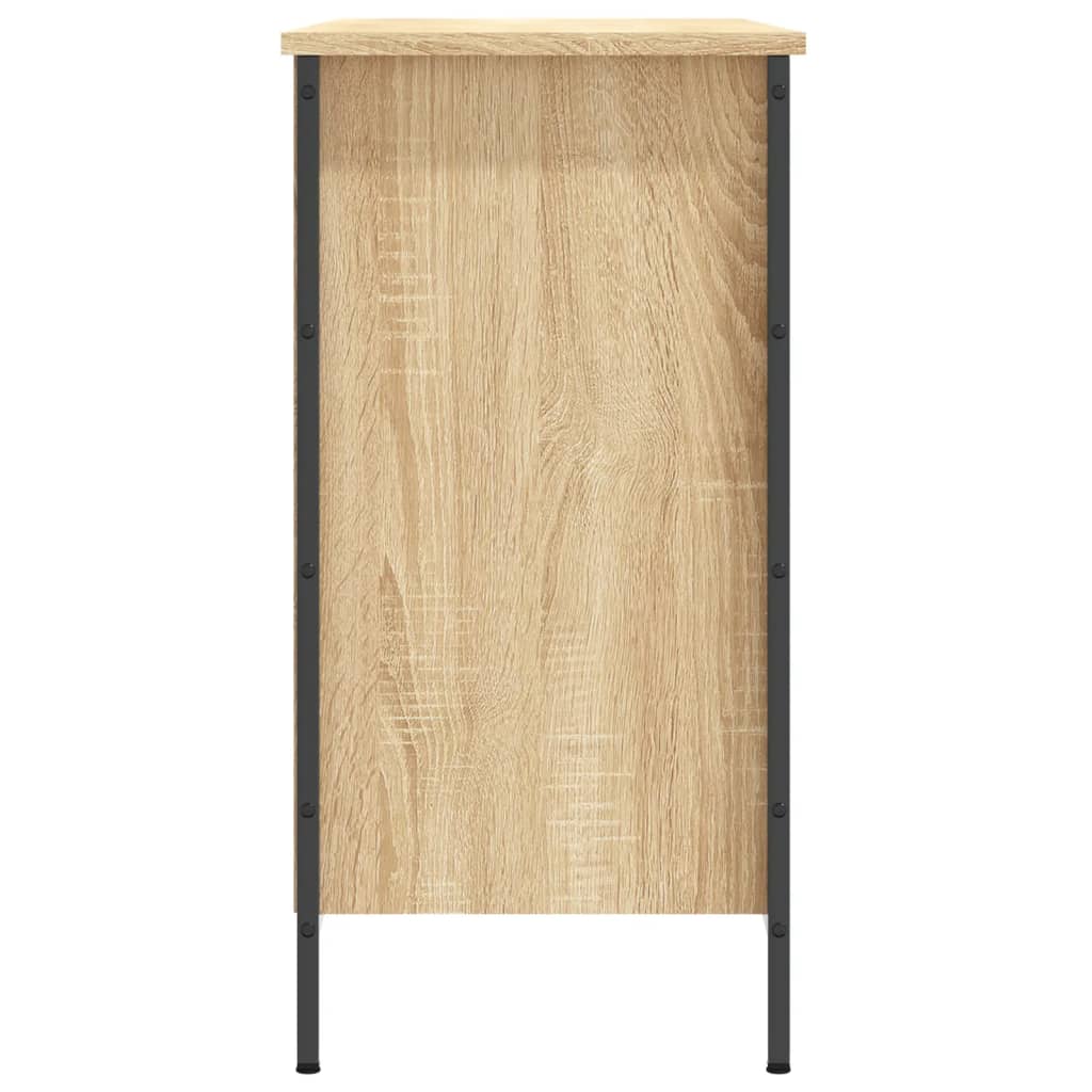 Schoenenkast 100x35x70 cm bewerkt hout sonoma eikenkleurig is nu te koop bij PeponiXL, paradijselijk wonen!