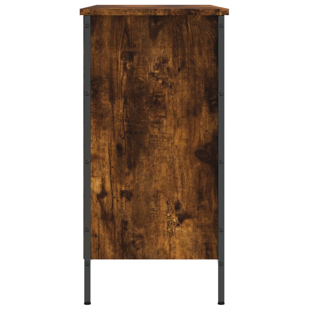 Schoenenkast 100x35x70 cm bewerkt hout gerookt eikenkleurig is nu te koop bij PeponiXL, paradijselijk wonen!