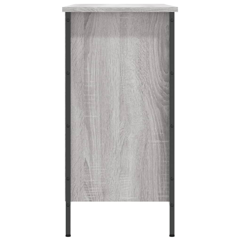 Schoenenkast 100x35x70 cm bewerkt hout grijs sonoma eikenkleur is nu te koop bij PeponiXL, paradijselijk wonen!