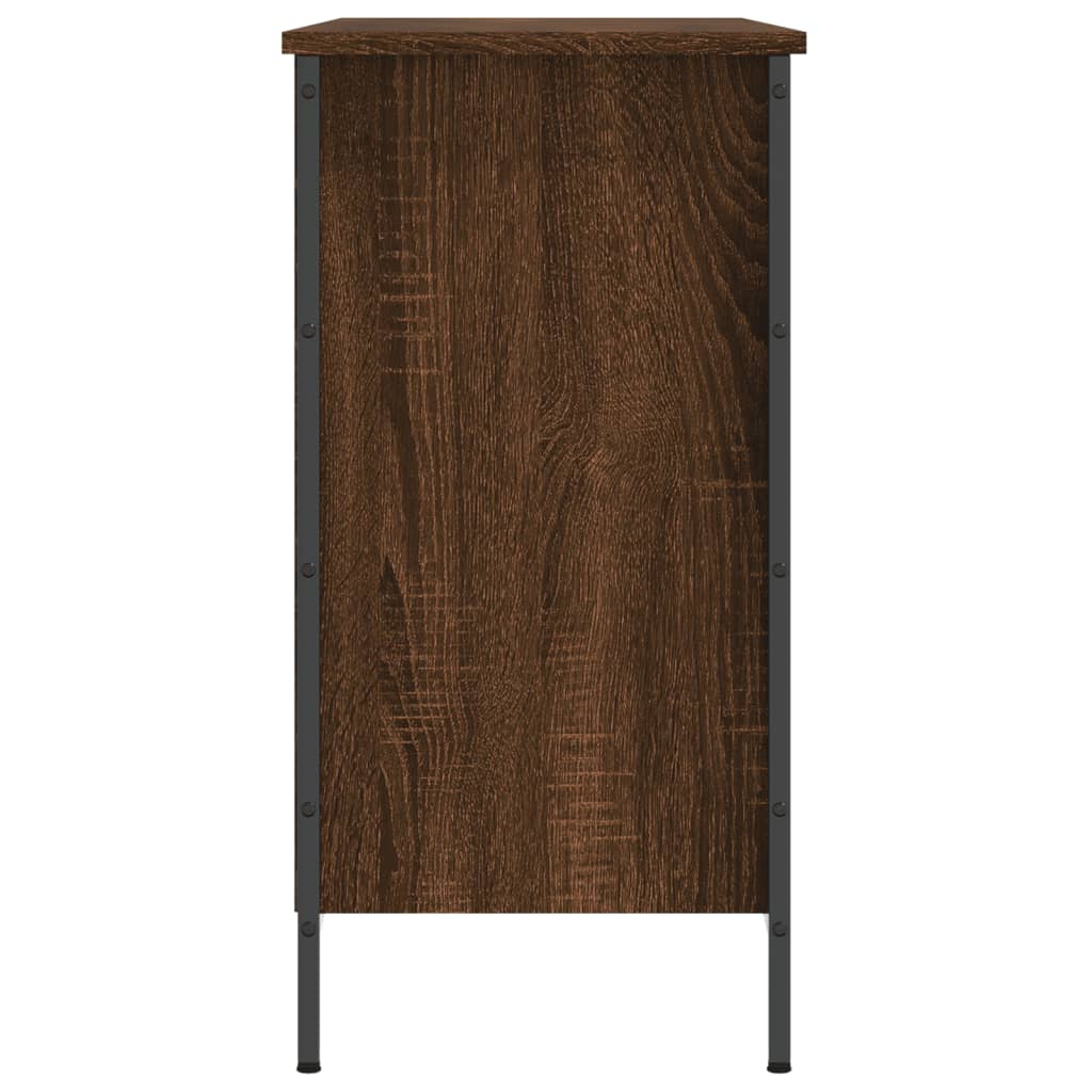 Schoenenkast 100x35x70 cm bewerkt hout bruin eikenkleur is nu te koop bij PeponiXL, paradijselijk wonen!