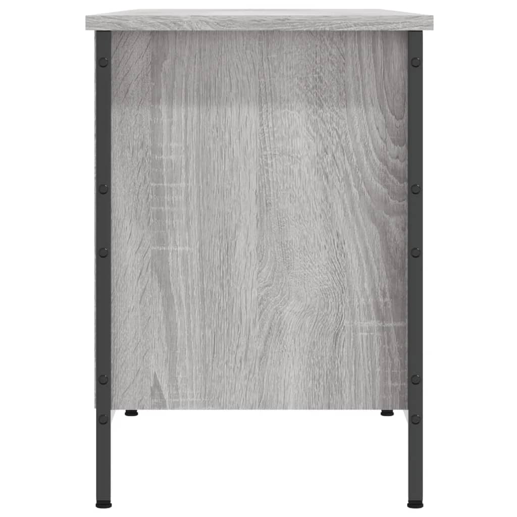 Schoenenkast 131x35x50 cm bewerkt hout grijs sonoma eikenkleur is nu te koop bij PeponiXL, paradijselijk wonen!