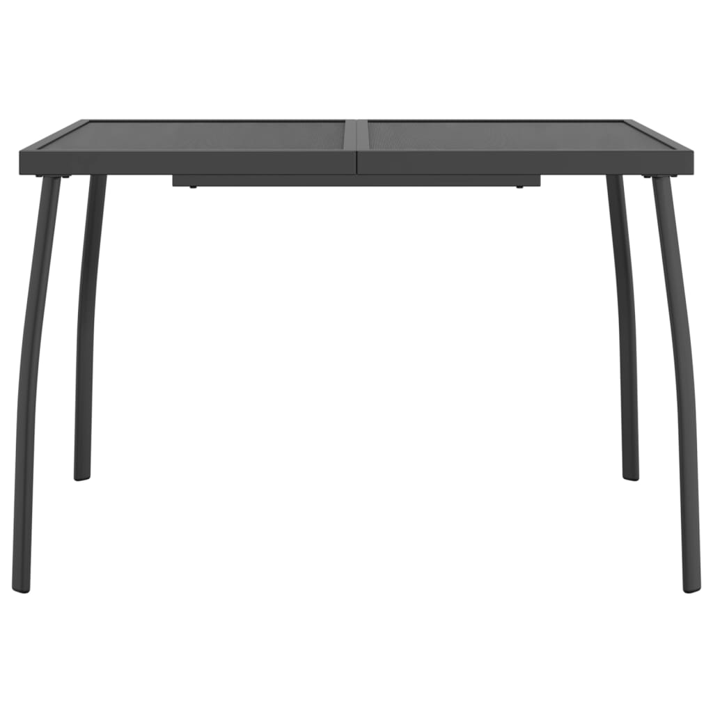 Tuintafel 110x80x72 cm staalgaas antracietkleurig is nu te koop bij PeponiXL, paradijselijk wonen!