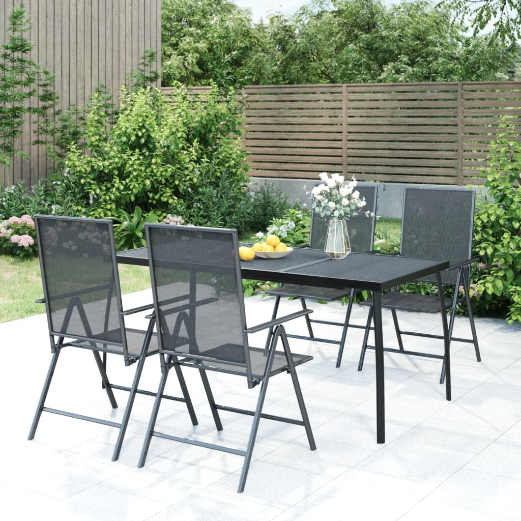 Tuintafel 165x80x72 cm staalgaas antracietkleurig is nu te koop bij PeponiXL, paradijselijk wonen!