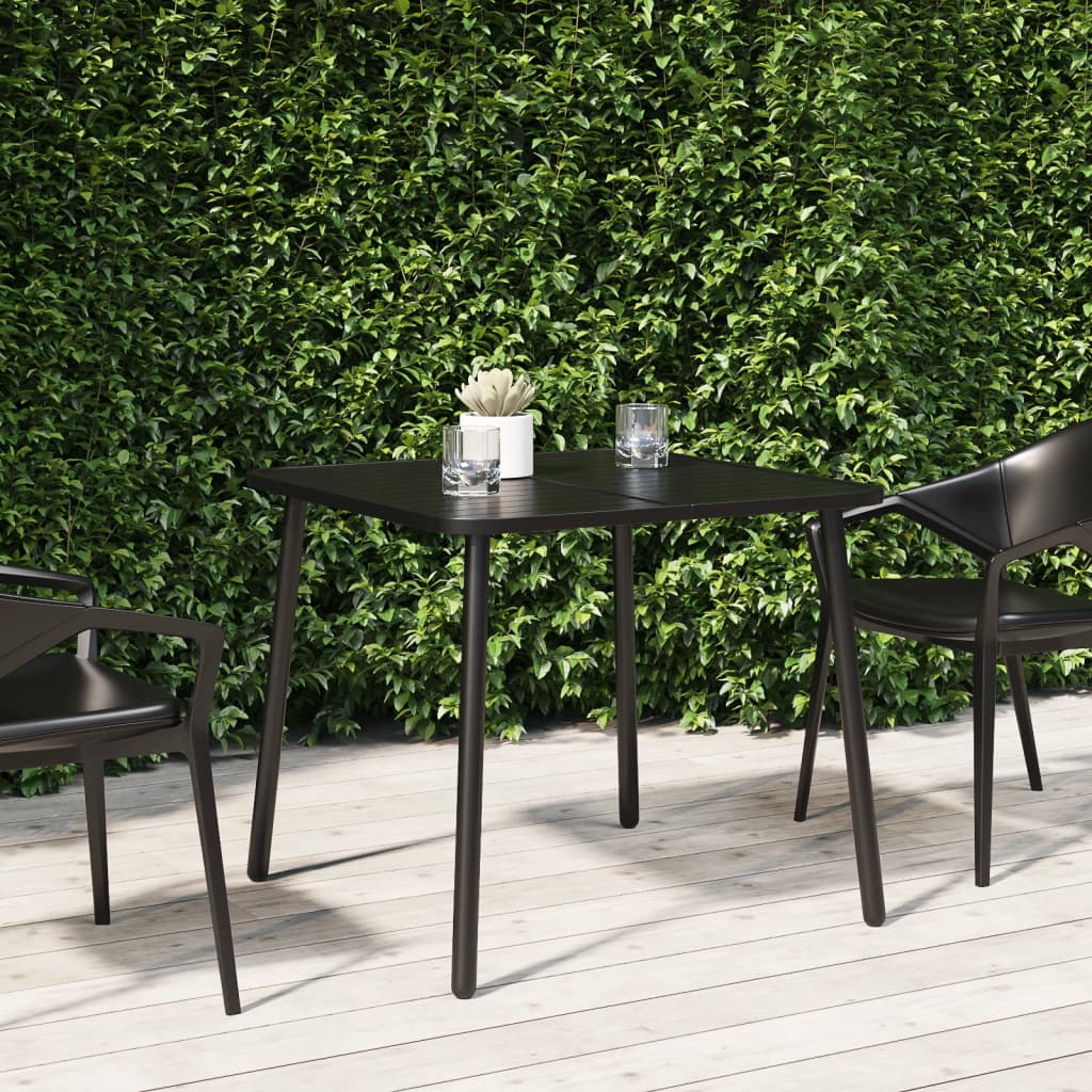 Tuintafel 80x80x71 cm staal antracietkleurig is nu te koop bij PeponiXL, paradijselijk wonen!