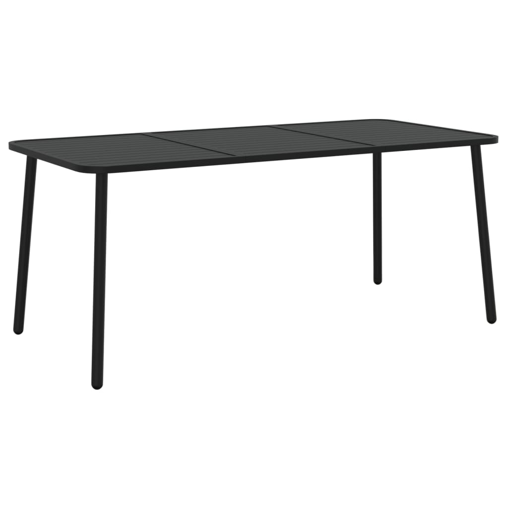 Tuintafel 165x80x71 cm staal antracietkleurig is nu te koop bij PeponiXL, paradijselijk wonen!
