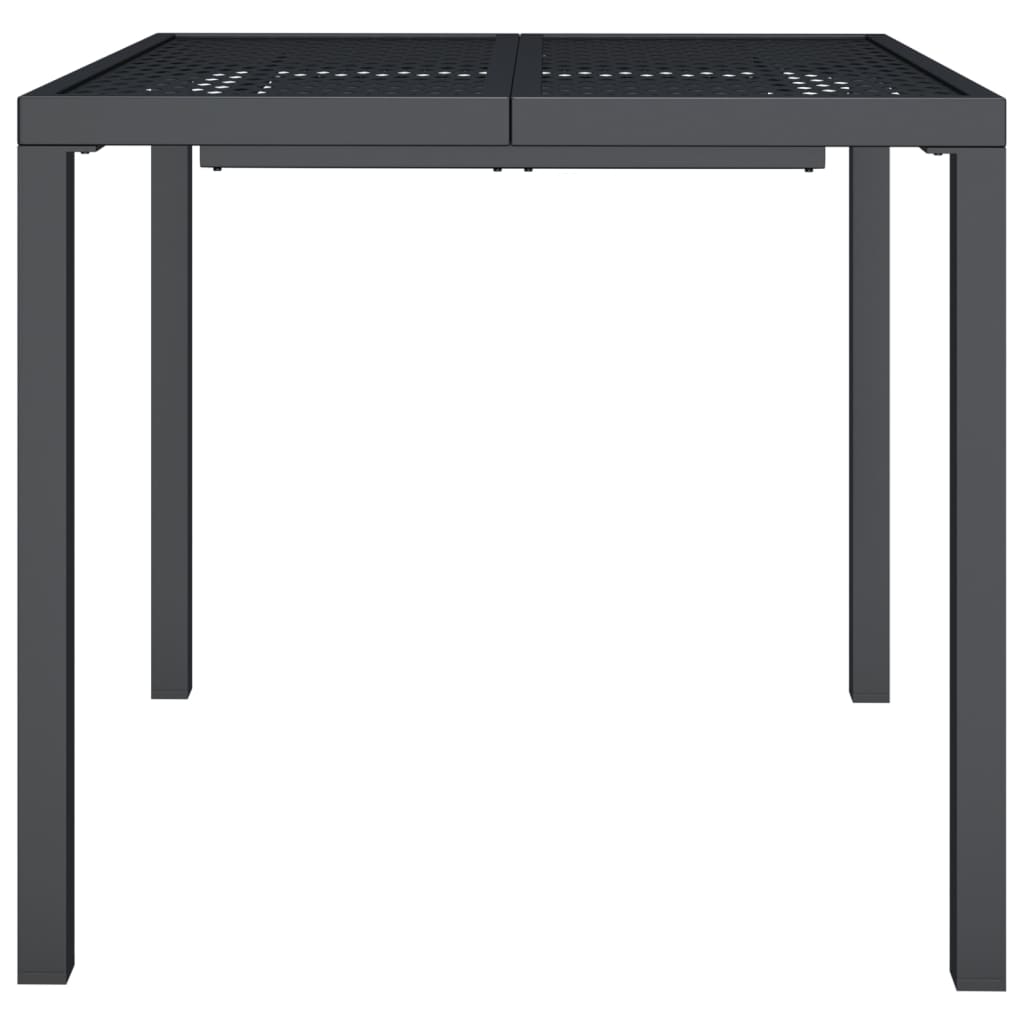 Tuintafel 80x80x72 cm staal antracietkleurig is nu te koop bij PeponiXL, paradijselijk wonen!