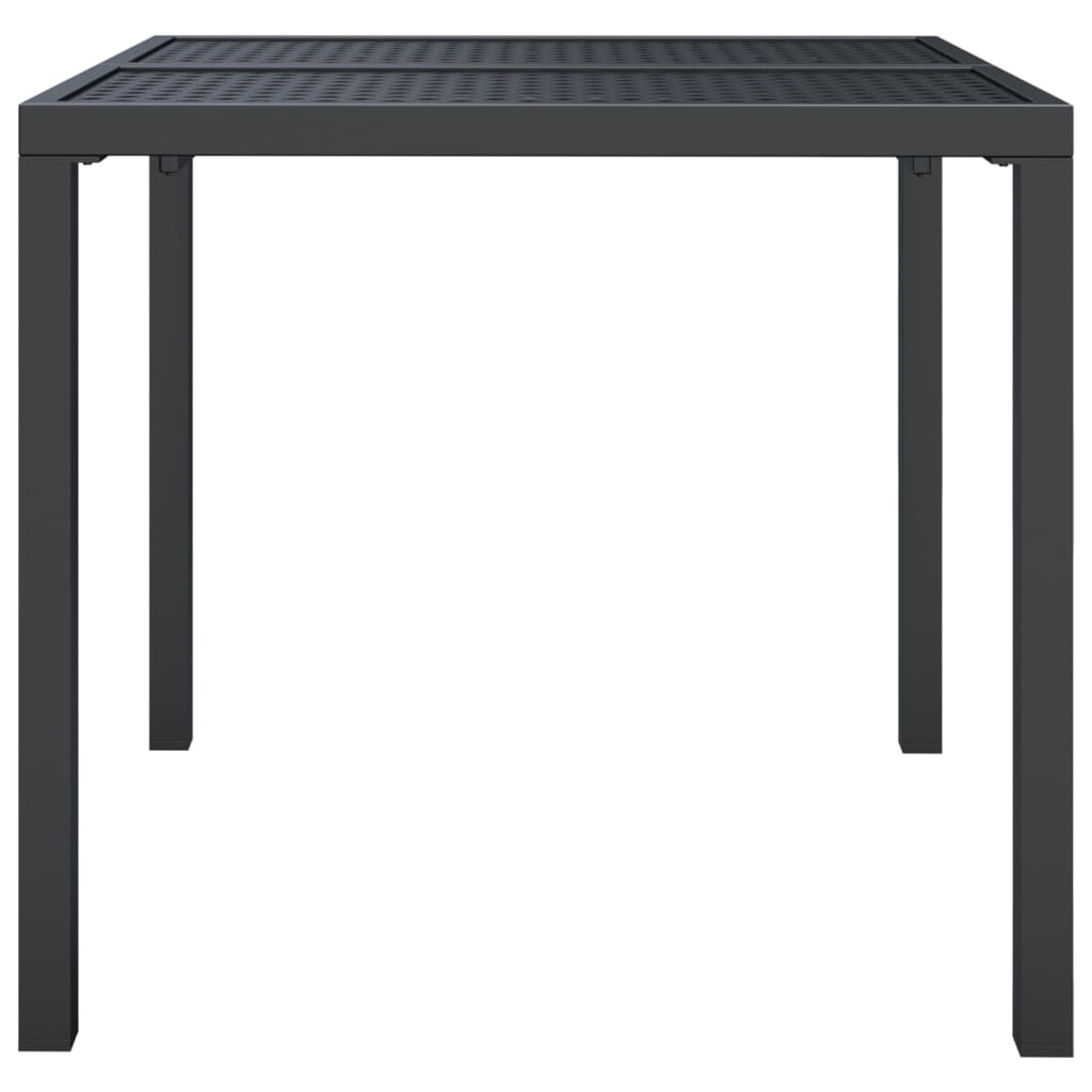 Tuintafel 80x80x72 cm staal antracietkleurig is nu te koop bij PeponiXL, paradijselijk wonen!