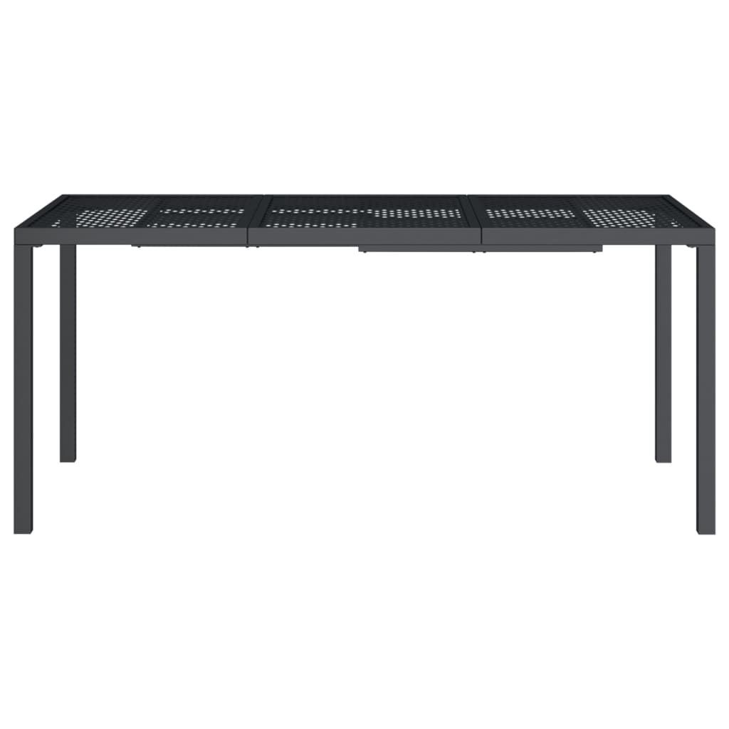 Tuintafel 165x80x72 cm staal antracietkleurig is nu te koop bij PeponiXL, paradijselijk wonen!