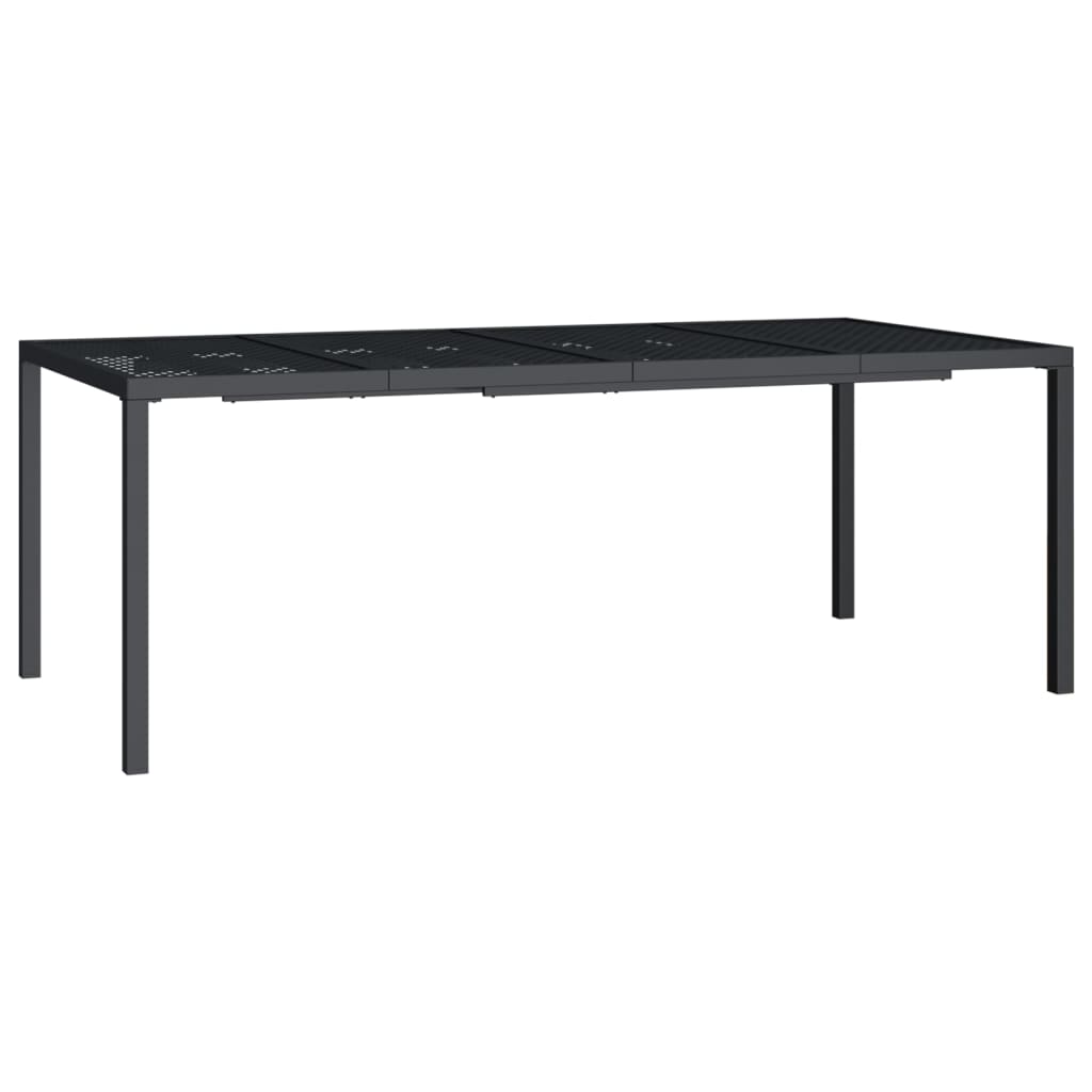 Tuintafel 200x100x72 cm staal antracietkleurig is nu te koop bij PeponiXL, paradijselijk wonen!