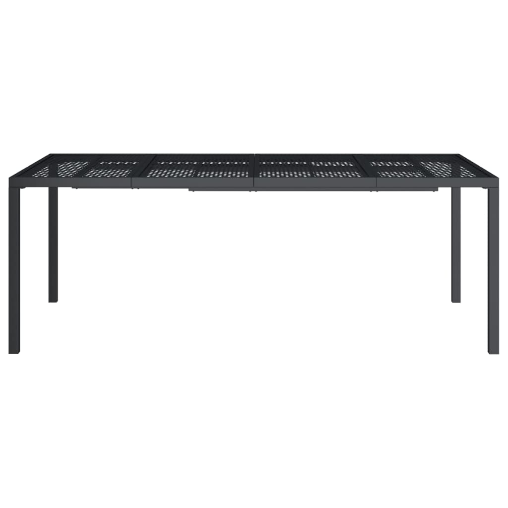 Tuintafel 200x100x72 cm staal antracietkleurig is nu te koop bij PeponiXL, paradijselijk wonen!