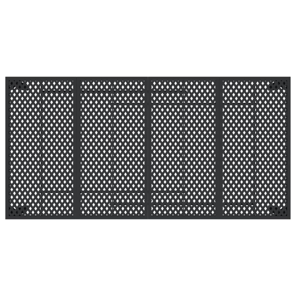 Tuintafel 200x100x72 cm staal antracietkleurig is nu te koop bij PeponiXL, paradijselijk wonen!