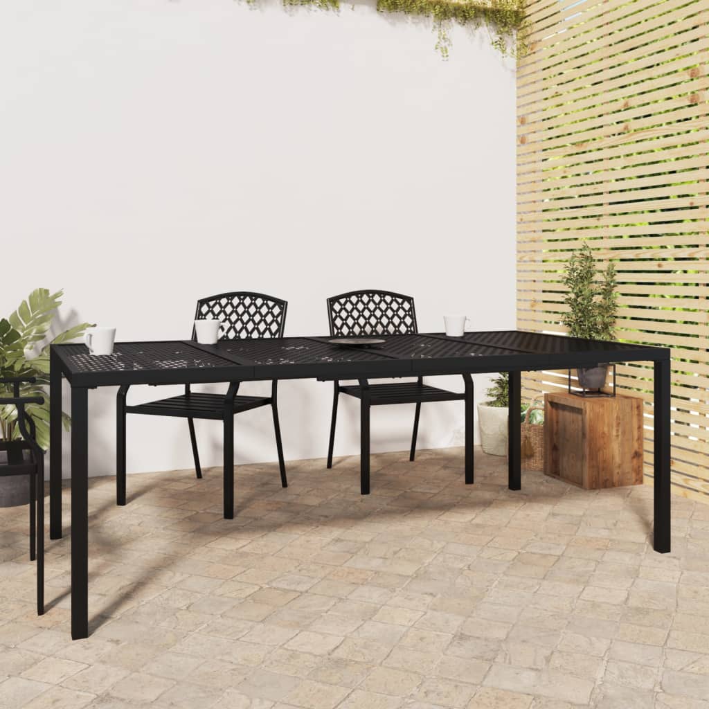 Tuintafel 200x100x72 cm staal antracietkleurig is nu te koop bij PeponiXL, paradijselijk wonen!