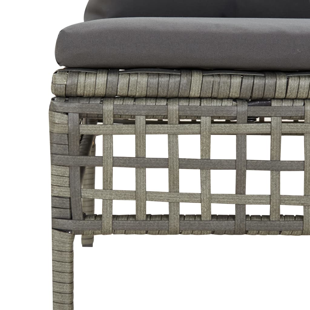 4-delige Loungeset met kussens poly rattan grijs is nu te koop bij PeponiXL, paradijselijk wonen!
