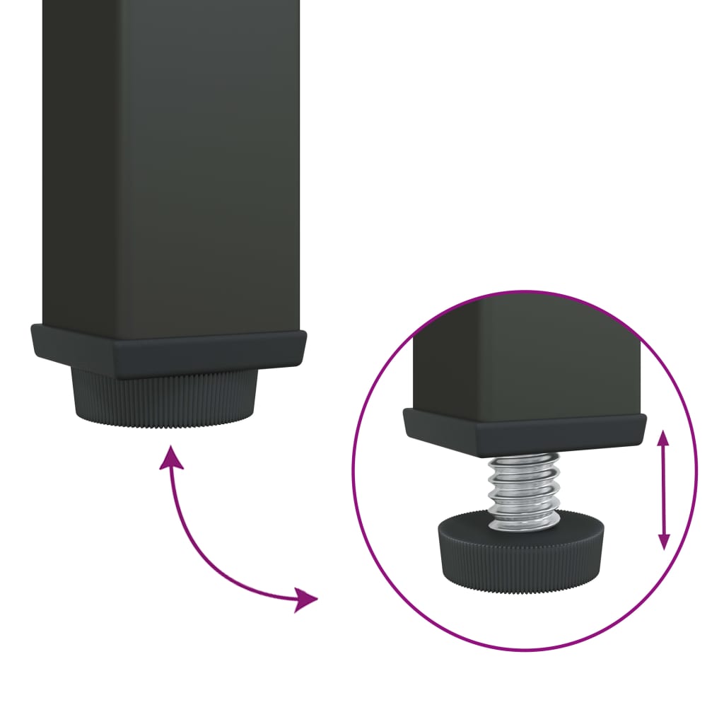 Nachtkastje 50x35x60 cm glas en staal zwart is nu te koop bij PeponiXL, paradijselijk wonen!
