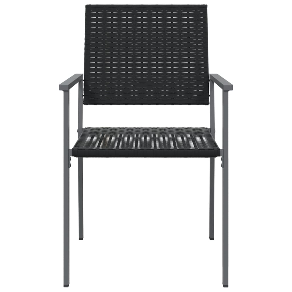 Tuinstoelen 2 st 54x62,5x89 cm poly rattan zwart is nu te koop bij PeponiXL, paradijselijk wonen!