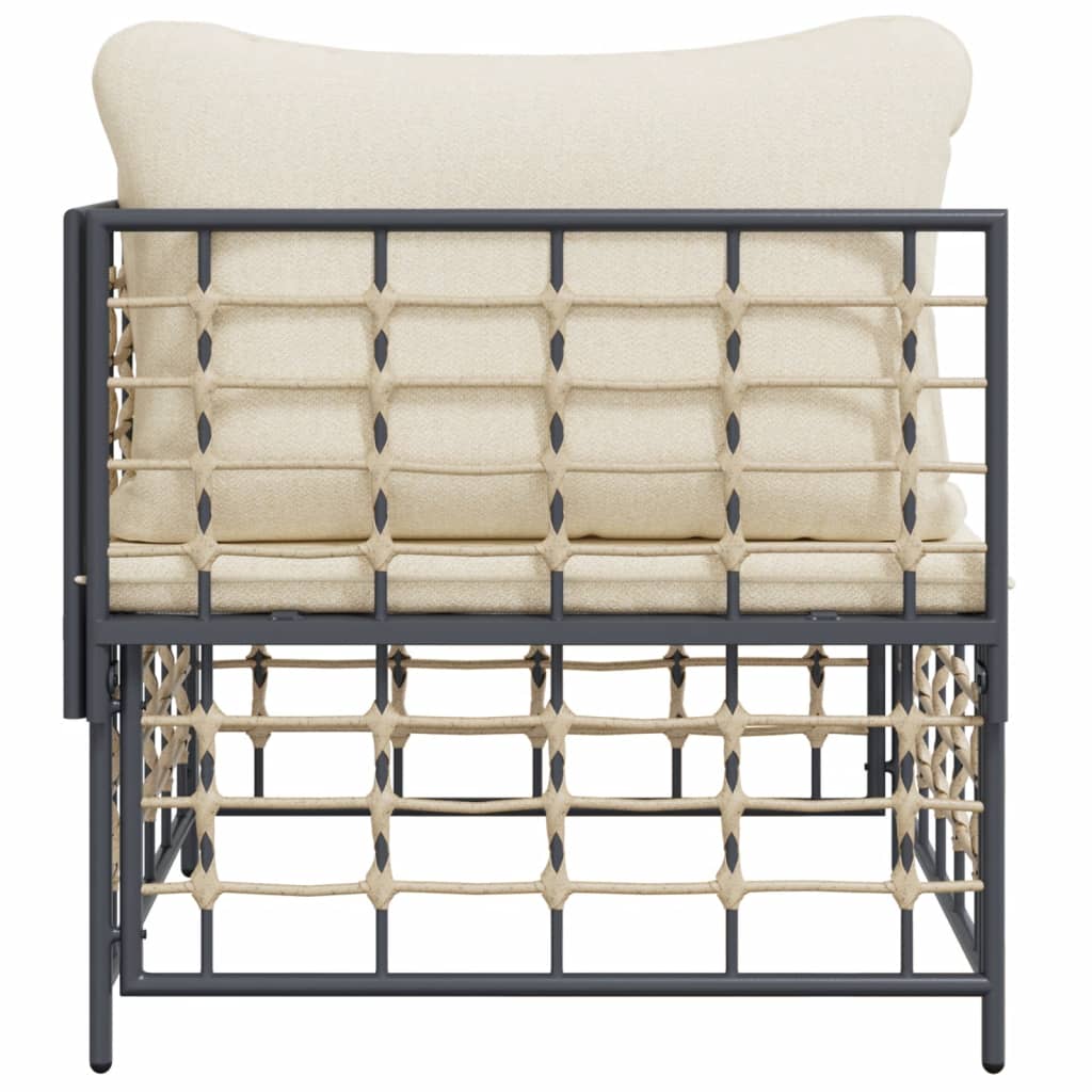 Tuinhoekbank met beige kussens poly rattan is nu te koop bij PeponiXL, paradijselijk wonen!
