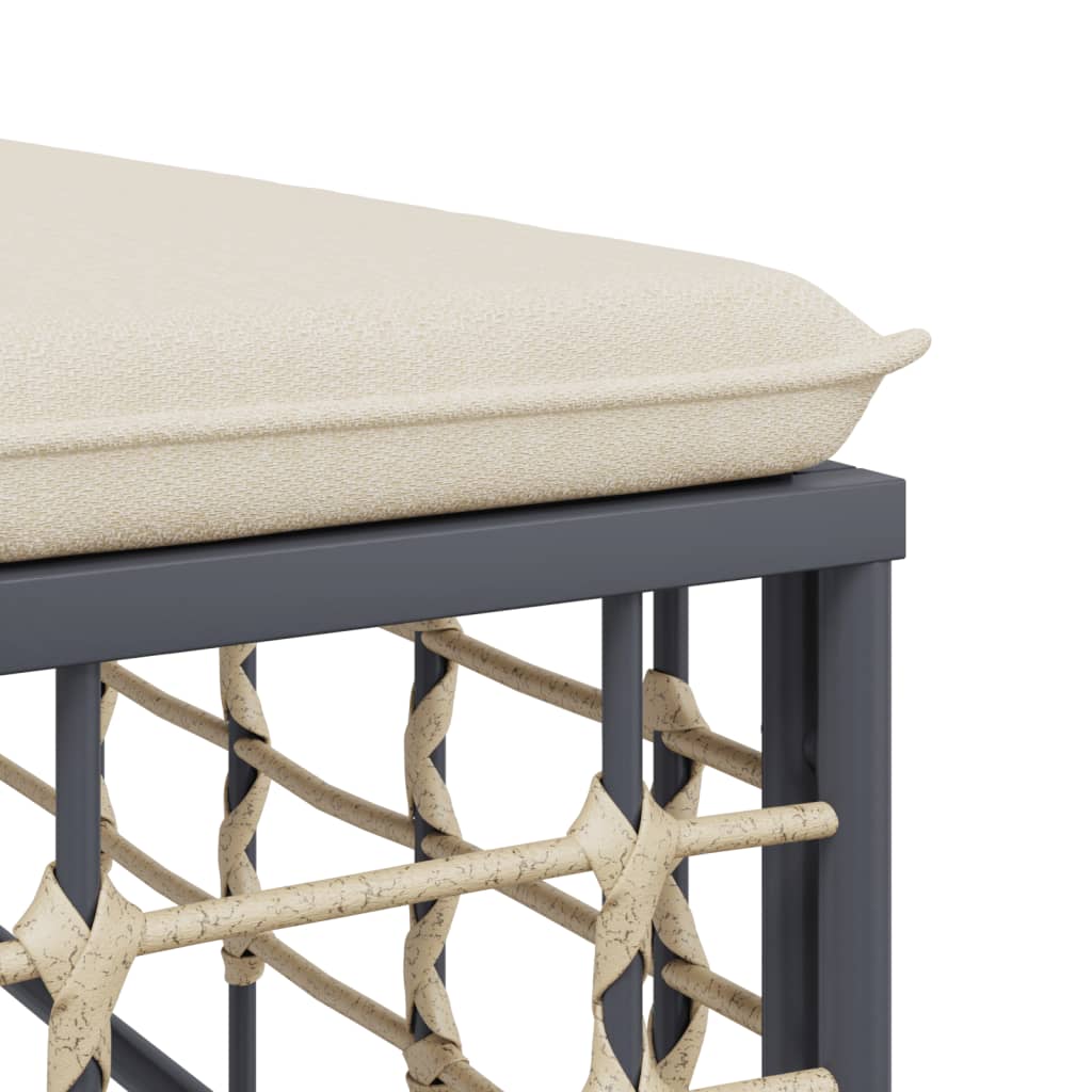Tuinhoekbank met beige kussens poly rattan is nu te koop bij PeponiXL, paradijselijk wonen!