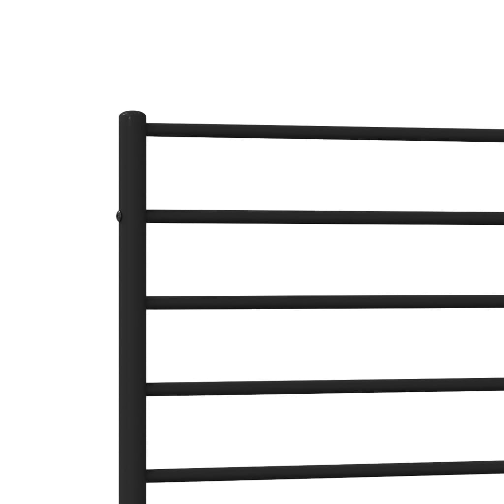 Bedframe met hoofd- en voeteneinde metaal zwart 107x203 cm is nu te koop bij PeponiXL, paradijselijk wonen!